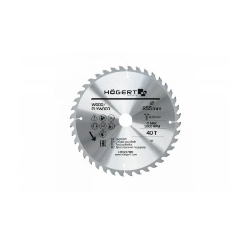 Hoegert list kružne pile/cirkulara za drvo 255 mm 40 Z HT6D789 Slike