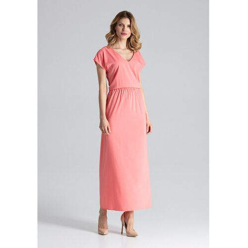 Figl Ženska haljina M668 Koraljno smeđa | pink Slike