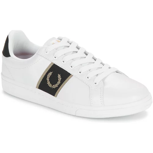 Fred Perry B721 Leather Branded Webbing Bijela