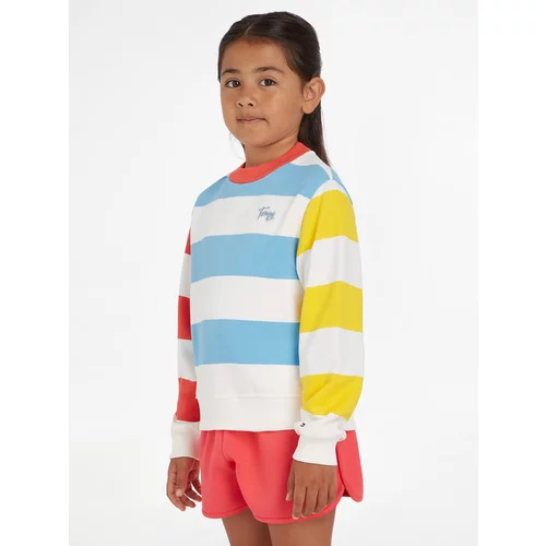 Tommy Hilfiger Sweater majica azur / žuta / svijetlo crvena / bijela