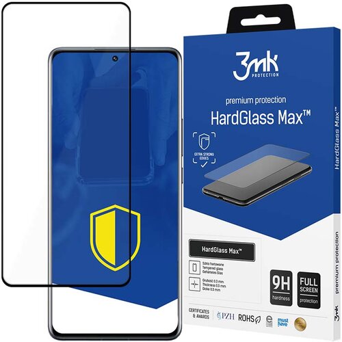 3mk HARDGLASS MAX ZA XIAOMI 12 PRO POKROV OHIŠJA IZ ČRNEGA KALJENEGA STEKLA, (21999941) Cene