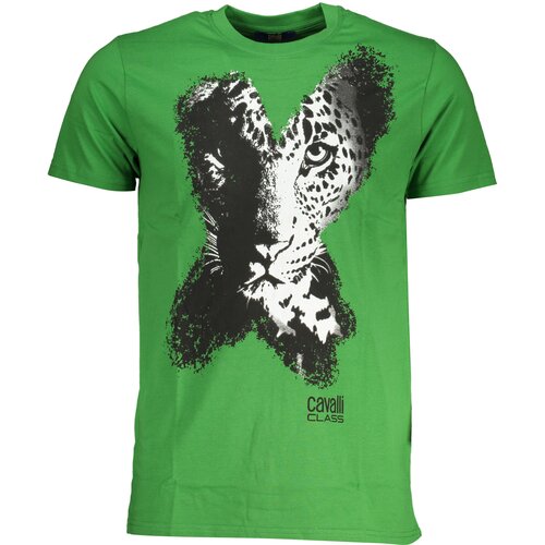 Cavalli Class GREEN MEN&#39;S SHORT SLEEVED T-SHIRT Cene
