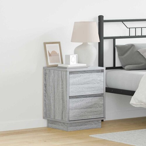  Noćni ormar 2 pcs Siva 39 x 34,5 x 50 cm Konstruirano drvo Cene