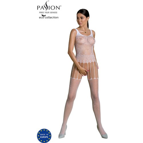 Passion eco bodystocking kolekcija eco BS001 white blanco ena velikost, (21405325) Cene