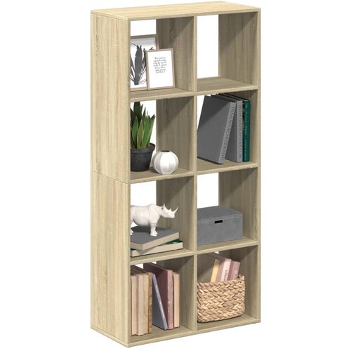 VidaXL Pregrada s knjižno omaro sonoma hrast 69,5x29x137,5 cm inž. les Slike