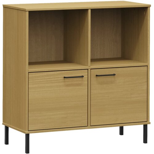Maison Chic Knjižna omara - Knjižni regal z nogami rjava 90x35x90,5 cm trden les OSLO, (21725562) Cene