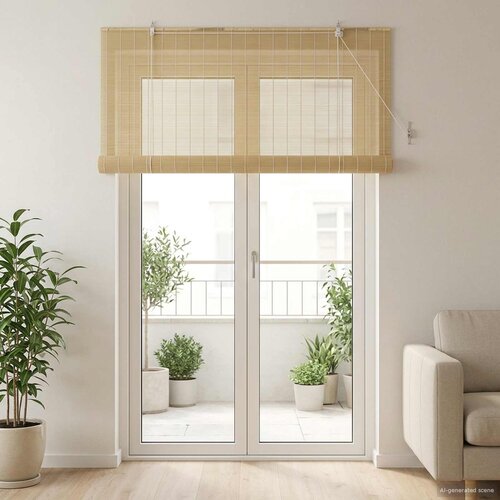 Rolo zavjesa Prirodna 130 x 220 cm Bambus Cijene
