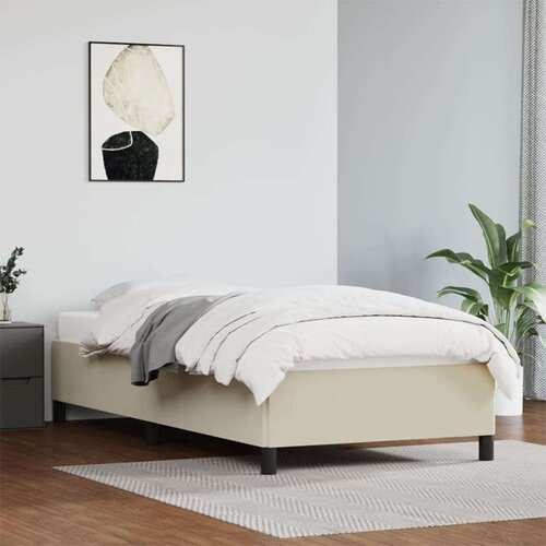  Posteljni okvir krem 90x190 cm umetno usnje, (20726697) Slike