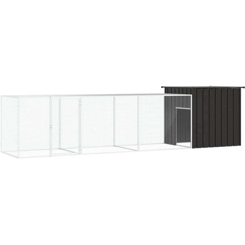vidaXL Kavez za kokoši antracit 400x91x100 cm pocinčani čelik Cene
