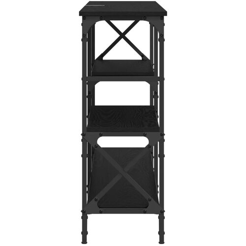  Konzolna stolica Crni hrast 180 x 29 x 76 5 cm metal PB - Crni hrast 180 cm Slike
