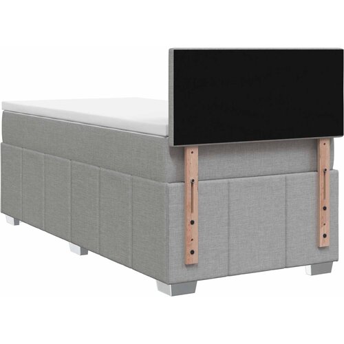  Boxspring krevet s madracem Svjetlosiva 100 x 200 cm Tkanina Slike