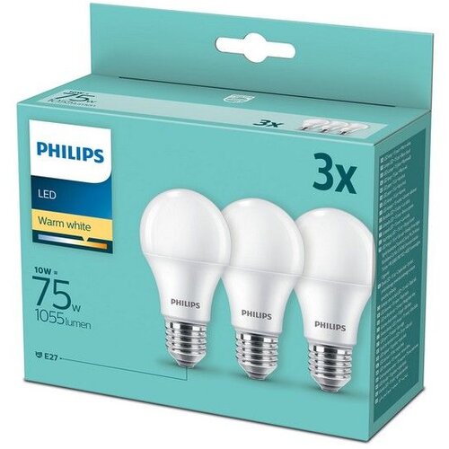 Philips LED žarulja, E27, A60, topla, 10W, mat. 3x Slike