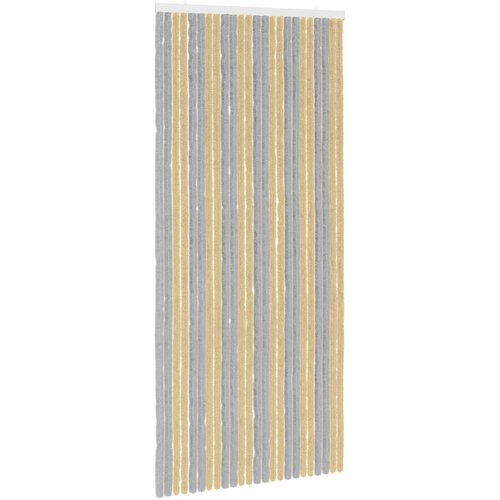 vidaXL Zaslon proti insektom Chenille Siva in bež 100 x 220 cm 100% PP, (5000247087) Cene