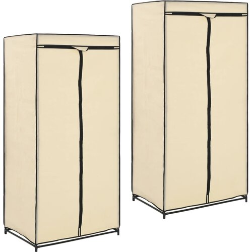 Furnova Garderobne omare 2 kosa 75x50x160 cm krem, (21930332) Cene