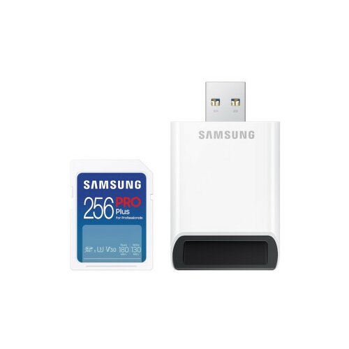 Samsung Memorijska kartica PRO PLUS Full Size SDXC 256GB U3 + Card Reader MB-SD256SB Cene