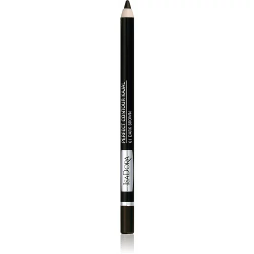 IsaDora Perfect Contour Kajal kajal svinčnik za oči odtenek 61 Dark Brown 1,2 g