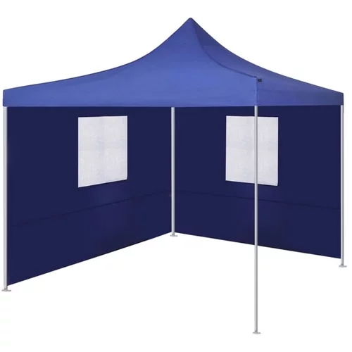  zložljiv šotor z 2 stenama 3x3 m modre barve