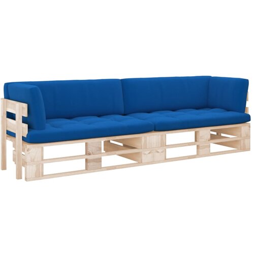 The Living Store Kavč dvosed iz palet z blazinami impregnirana borovina - Kavč Iz Palet, (21422205) Slike