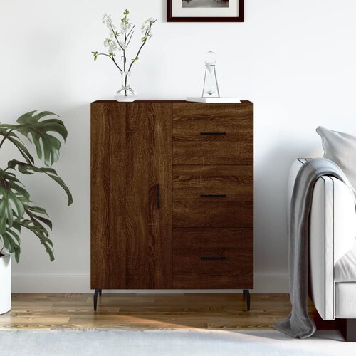 VidaXL Komoda boja smeđeg hrasta 69 5x34x90 cm od konstruiranog drva Slike