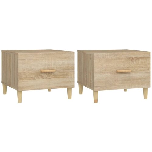 vidaXL Klubske mizice 2 kosa sonoma hrast 50x50x40 cm inženirski les, (21013897) Cene