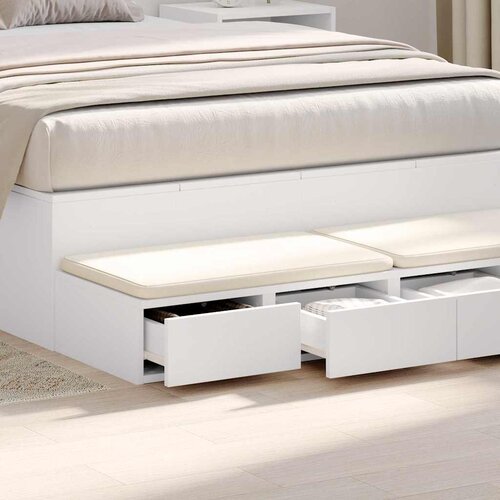  Ladice za krevet Bijelo 120 x 36,5 x 16,5 cm Konstruirano drvo Slike