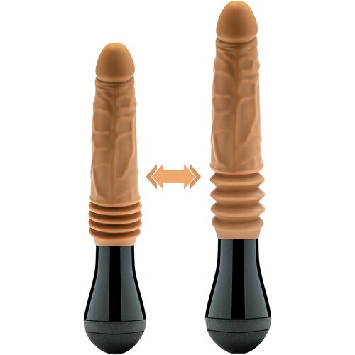 Blush Dr. Skin Silicone Dr. Arthur Thrusting Gyrating Vibrating Dildo Tan Slike