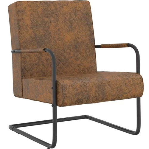  325734 Cantilever Chair Brown Fabric