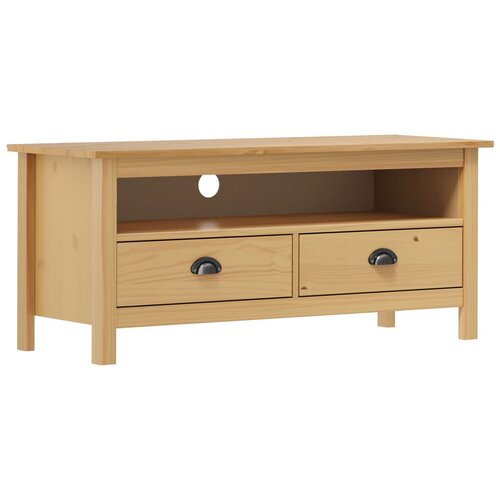 vidaXL TV omarica Hill Range medeno rjava 110x40x47 cm trdna borovina Cene