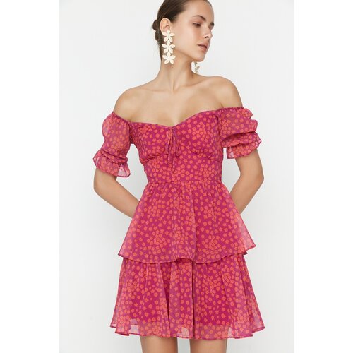 Trendyol Multicolored Ruffle Dress Cene