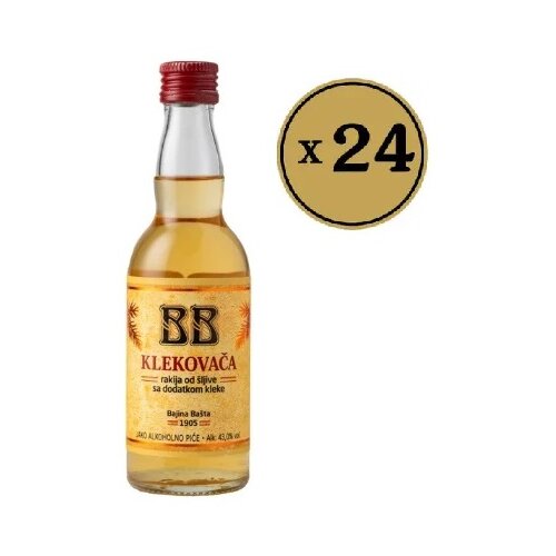 BB KLEKOVAČA Rakija, &amp;Scaron;ljiva, 0,1l, 24 komada Slike