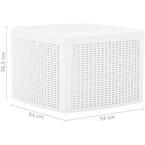 vidaXL Bočni stol bijeli 54 x 54 x 36,5 cm plastični Cijene