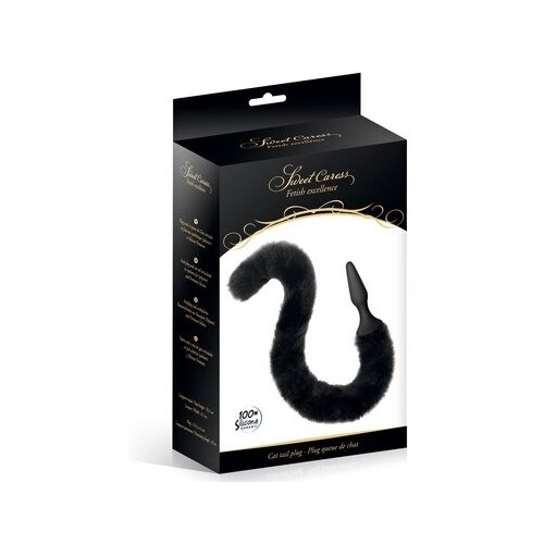  Analni silikonski plug sa Repom | Caress Black Cene