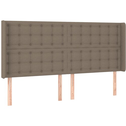 Maison Chic posteljno vzglavje - vzglavna omarica - nočna omarica z u&amp;scaron;esi taupe 203x16x118/128 cm blago, (21712332) Slike