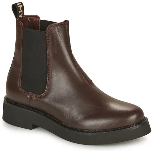 Tommy Jeans Polškornji TJW CHELSEA FLAT BOOT Kostanjeva