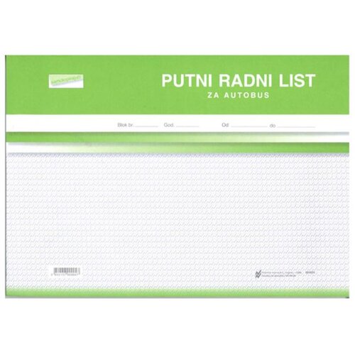 NARODNE NOVINE-UT VI-24 PUTNI RADNI LIST ZA AUTOBUS; Blok 2 x 50 listova, 29,7 x 21 cm Cijene