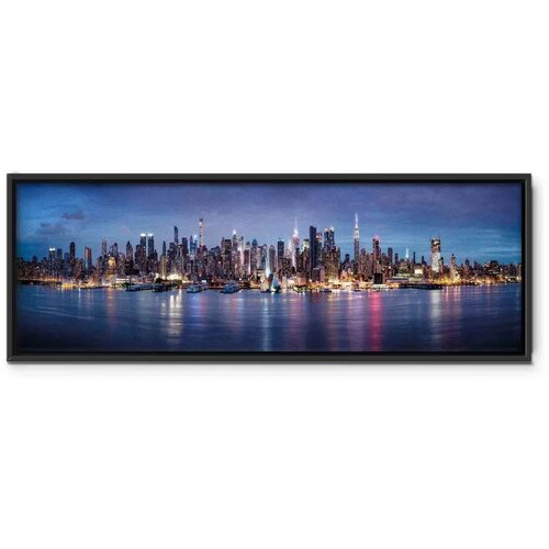  Slika - New York Nights 150x50 U crnom drvenom okviru Cijene