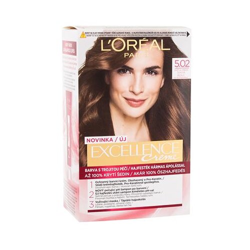 L´Oréal Paris excellence creme triple protection barva za lase za vse vrste las 48 ml odtenek 5,02 light brown Cene