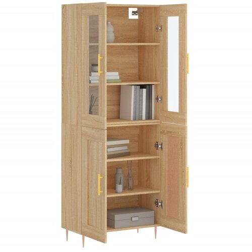  Visoka komoda hrasta sonome 69,5x34x180cm od konstruiranog drva Slike