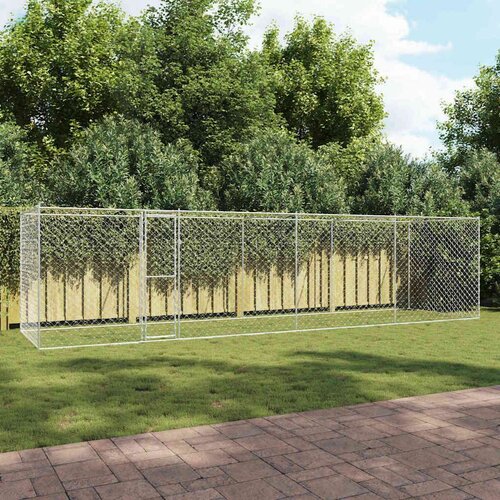  Pasja kletka srebrna 800 x 200 x 256 cm Cinkana jeklena - - Srebrna - 53.95 - 800 x 200 x 256 cm - 2025- Cene