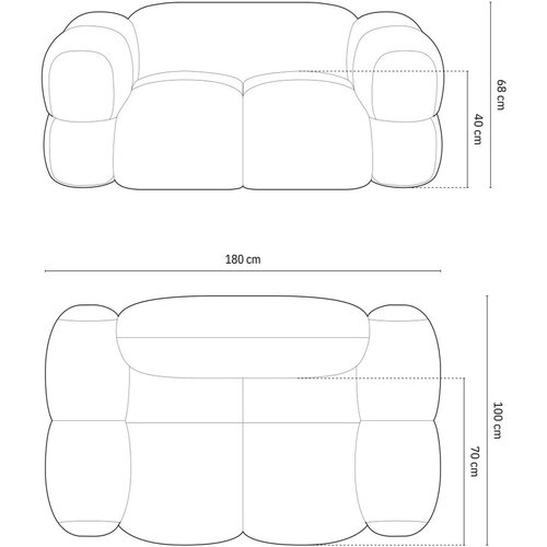 Cosmopolitan Design Zelena bar&amp;scaron;unasti sofa 180 cm Loretto &amp;ndash; Slike