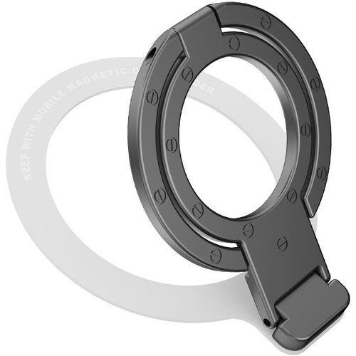 INF Magnetno stojalo za telefon z dvojnim obročem za serijo iPhone 12/13/14/15 Silver, (21243603) Slike