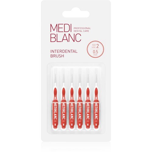 MEDIBLANC Interdental Pick-brush medzobna ščetka 6 ks 0,5 mm Red 6 kos Cene