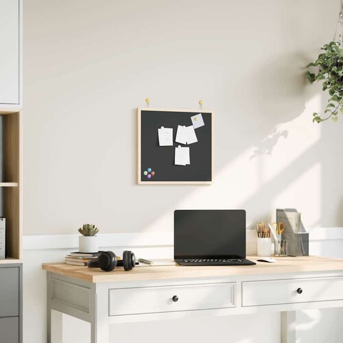 vidaXL Ploča za pisanje s crnim okvirom od punog borovine 40x40 cm Cijene