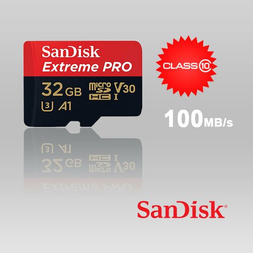 Sandisk SDXC 32GB Extreme PRO micro 100mb/s V30 A1 memorijska kartica Slike