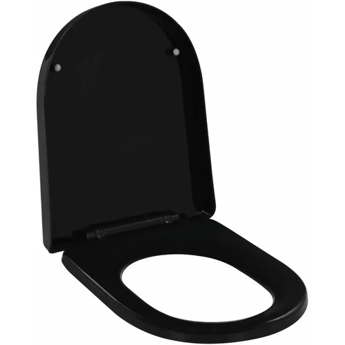 vidaXL Toaletna daska s mekim zatvaranjem i brzim otpuštanjem crna