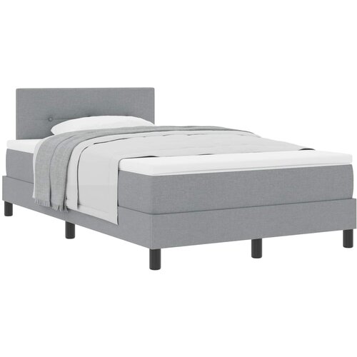 vidaXL Postelja z vzmetnico z vzmetnico Svetlo siva 120 x 190 cm blago, (5000126994) Cene