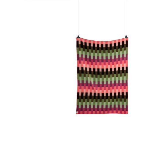 Røros Tweed Volnena odeja Åsmund Bold - Pink/Green Cene