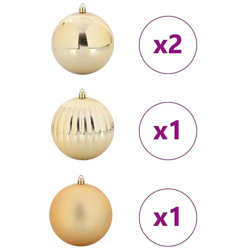 vidaXL Set božičnih okraskov 4 pcs Zlata Cene