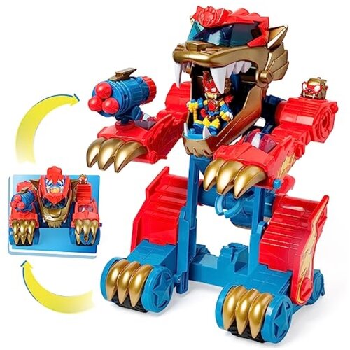 Kaboo SuperThings Wild Tigerbot - Preoblikovalni tiger robot. Robot se spremeni v vozilo. Vključuje 1 ekskluzivni divji otrok in 1 ekskluzivno divjo superti, (21550785) Slike