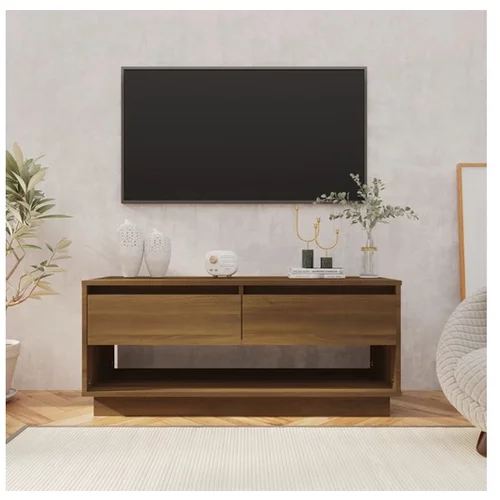  TV omarica rjavi hrast 102x41x44 cm iverna plošča